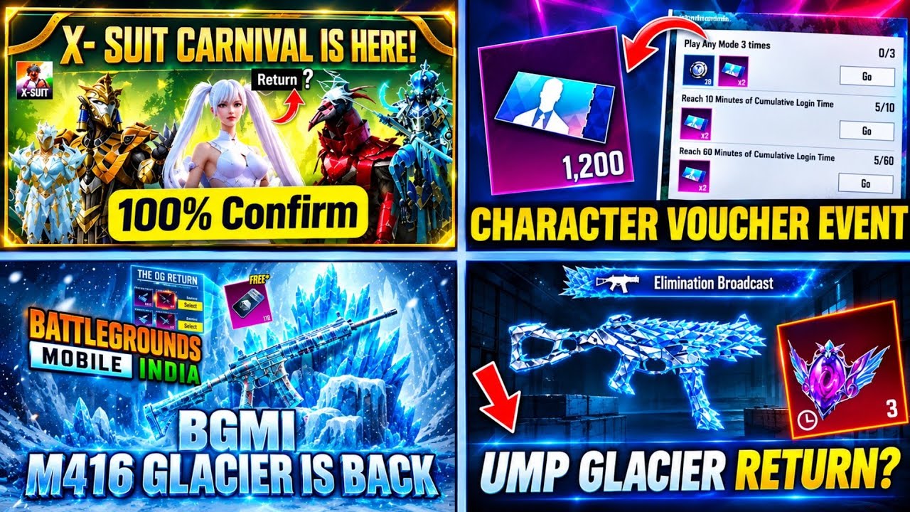 Finally 😍 M416 Glacier 100% Coming In Bgmi Next Classic Crate / Next X-Suit Carnival In 4.7 Update