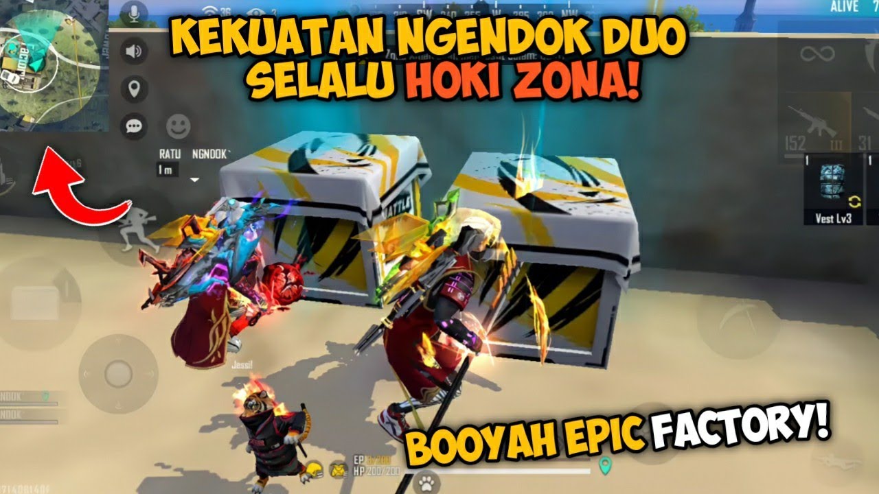 NGENDOK DUO PENGHOKI ZONA! BOOYAH EPIC ATAS FACTORY