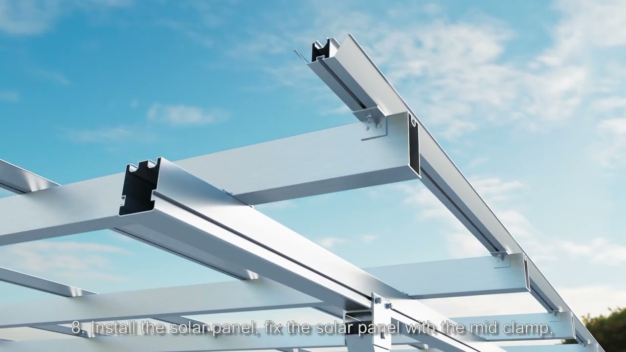 Solar waterproof Carport Installation Demonstration 