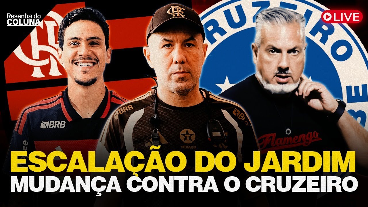 Jardim muda postura e prepara escalação para jogo Flamengo x Cruzeiro