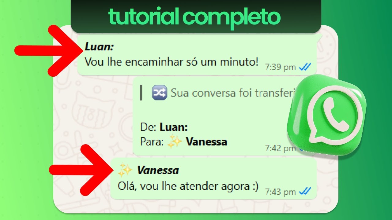 ✨ Nome do atendente nas mensagens do WhatsApp Web