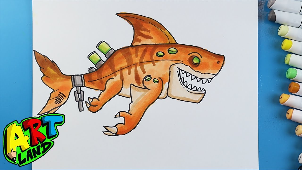 How to Draw an ATOMIC SHARK!!!