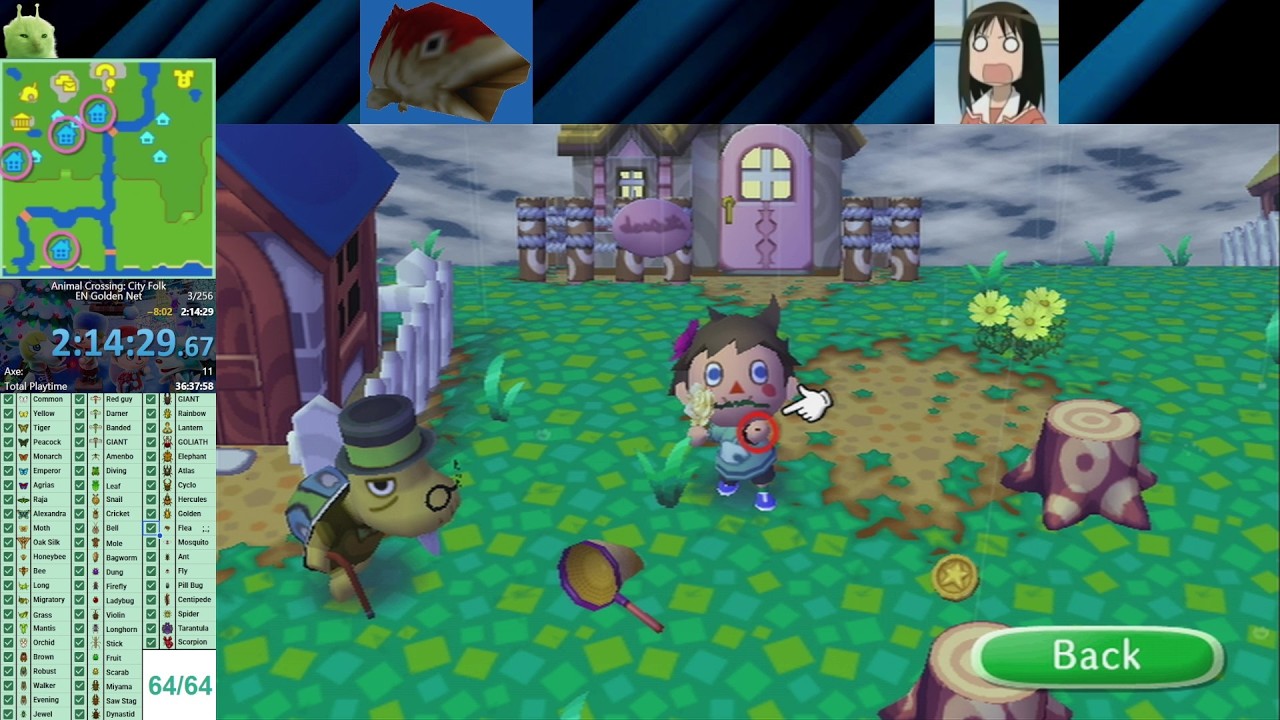 Animal Crossing City Folk EN Golden Net in 2:14:29