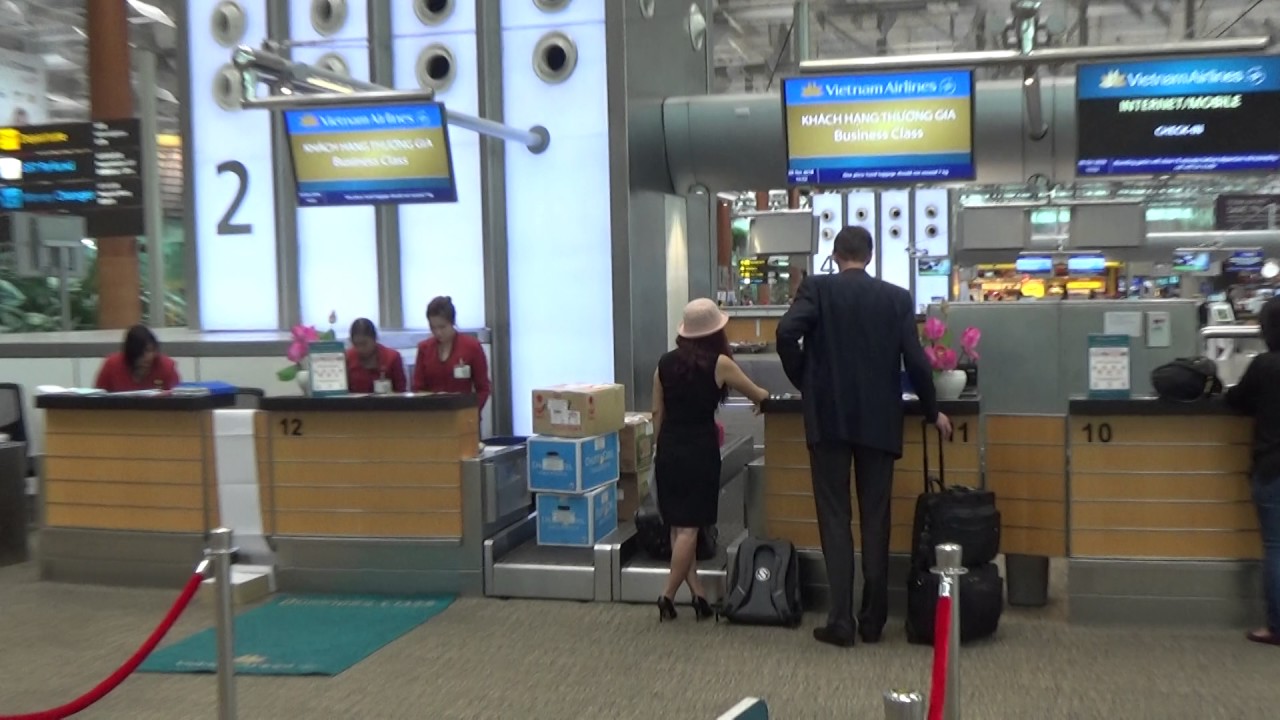 Vietnam Airlines Check in Counter Boxes Singapore Changi