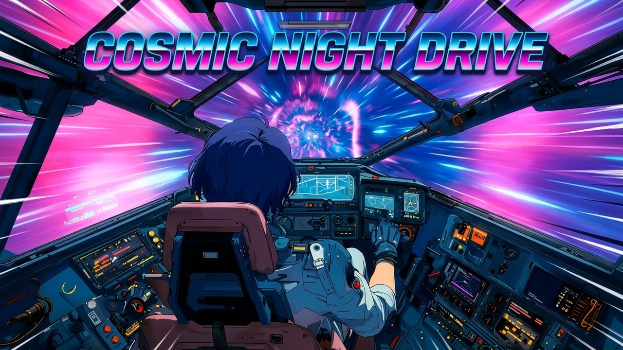 Deep Space Synthwave 🪐 Cosmic Night Drive Retro Futuristic Spacewave Mix