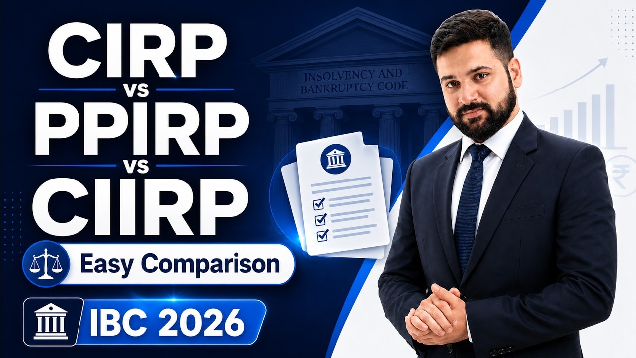 CIRP vs PPIRP vs CIIRP Explained | IBC 2016 | Latest Amendments 2026 | BOI Credit Officer 2026