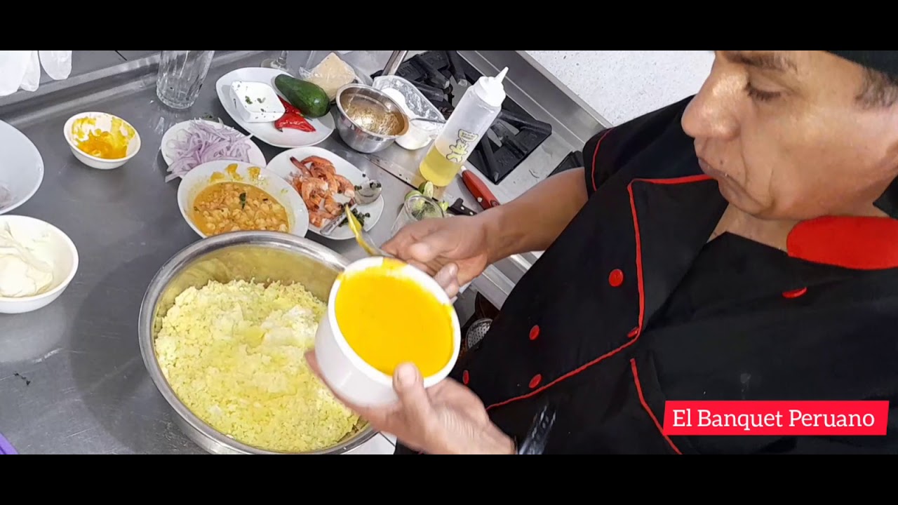 Como preparar un Trío Marino con Causa de Langostinos.