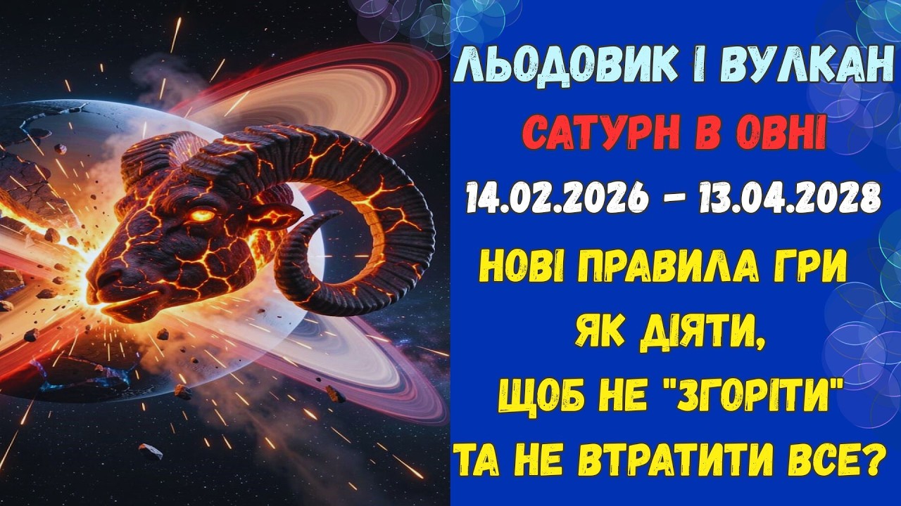 ЕКЗАМЕН НА ЗРІЛІСТЬ Сатурн в Овні з 14 лютого 2026 Час будувати фундамент на 30 років