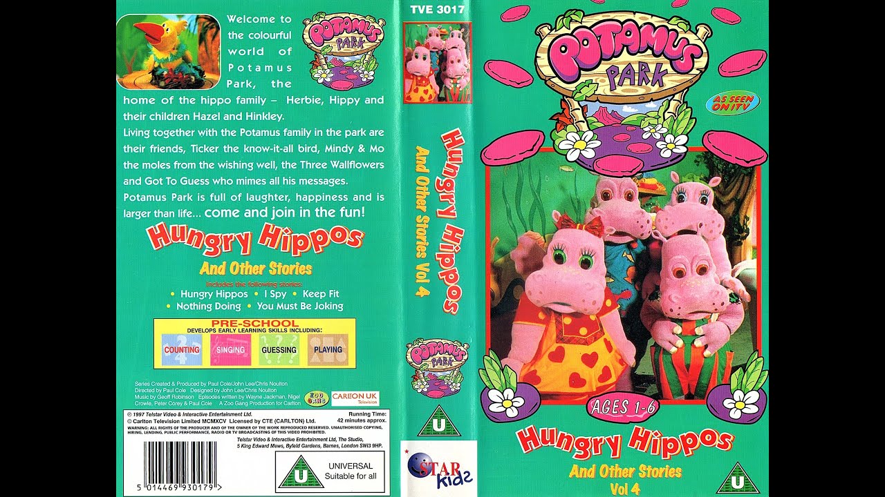 Potamus Park: Hungry Hippos And Other Stories (1997 UK VHS)