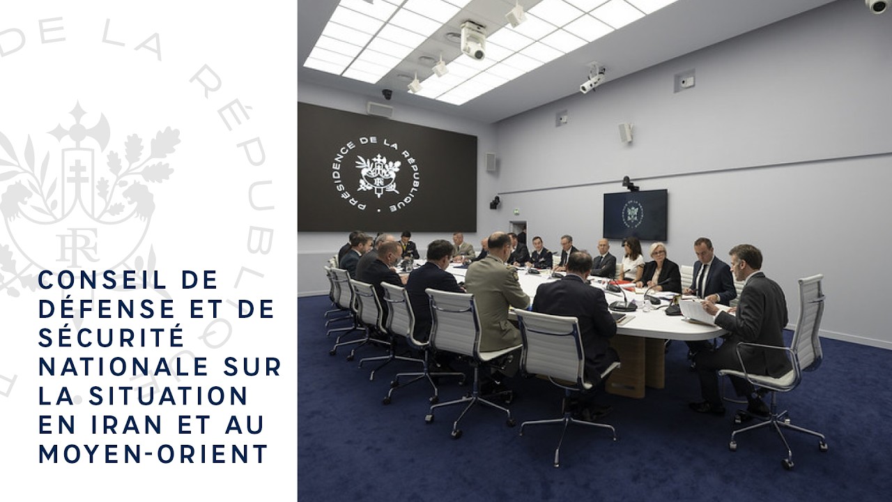 Conseil de défense et de sécurité nationale sur la situation en Iran et au Moyen-Orient.