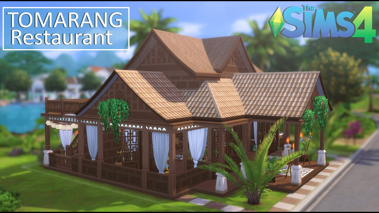Jungle Feast 🌿 Bar & Restaurant in Tomarang (noCC) THE SIMS 4 | For Rent | Stop Motion
