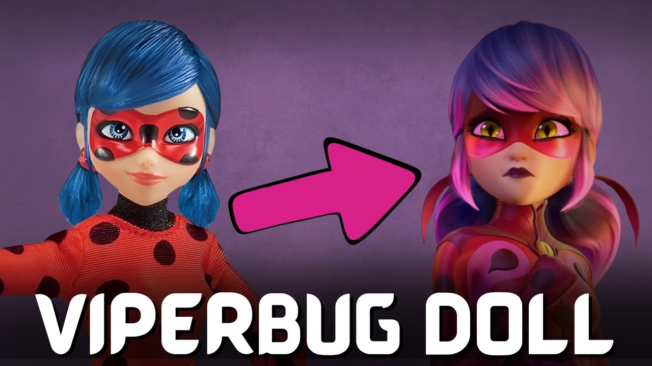 Ледибаг превращается в Вайпербаг! Индивидуальное превращение куклы Miraculous | Чудесная Ледибаг,...