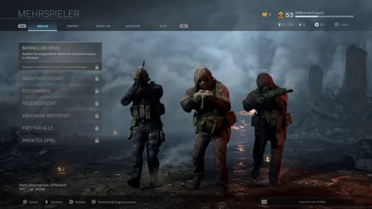 Nur Gecampe in MW :( [DEUTSCH/GERMAN] [PS4]