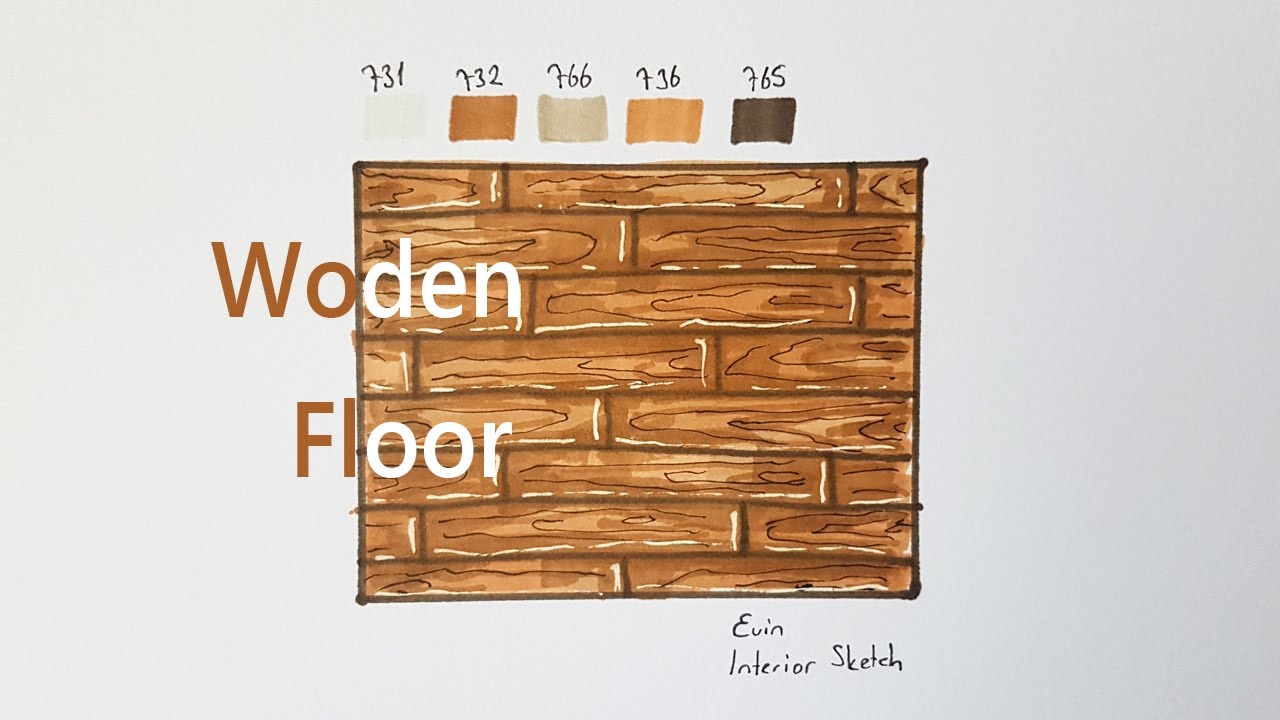 HOW TO DRAW WOODEN FLOOR WITH MARKERS ✍📏// Hand Render Textures // Part 2