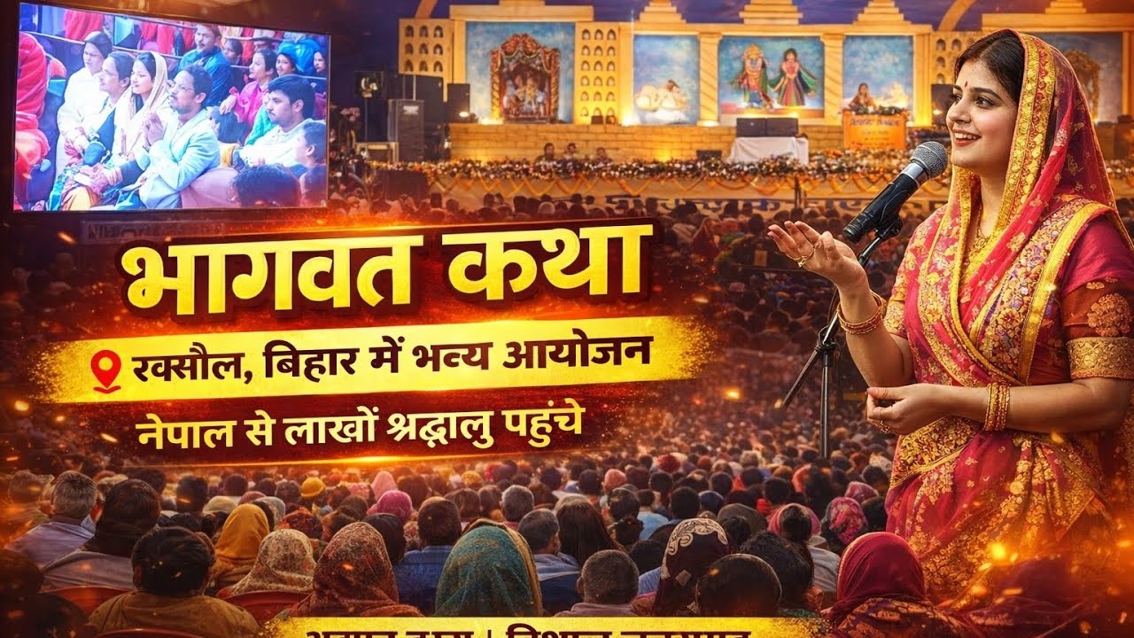 पूरा नेपाल आ गया अनिरुद्धाचार्य महाराज के कथा सुनने 😱| Anirudhacharya maharaj in raxaul bihar
