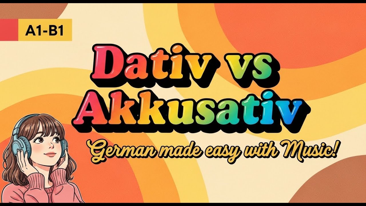 Dativ vs Akkusativ? | Fun German Grammar Song for Beginners A1-B1