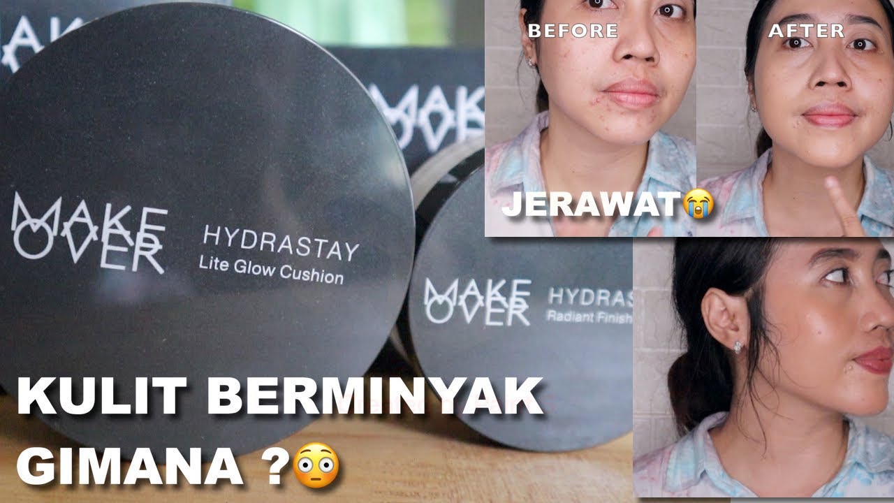 NATURAL GLOWING ❤️ MAKE OVER HYDRASTAY LITE GLOW CUSHION + RADIANT FINISHING POWDER | Maria Soelisty