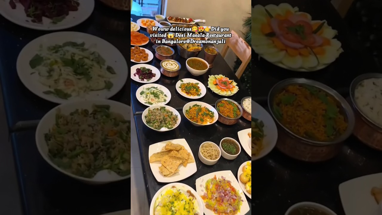 Desi Masala Restaurant in Bangalore#travel#viral#video #shortvideo#food#love#reels#@DreamOnAnjali😍