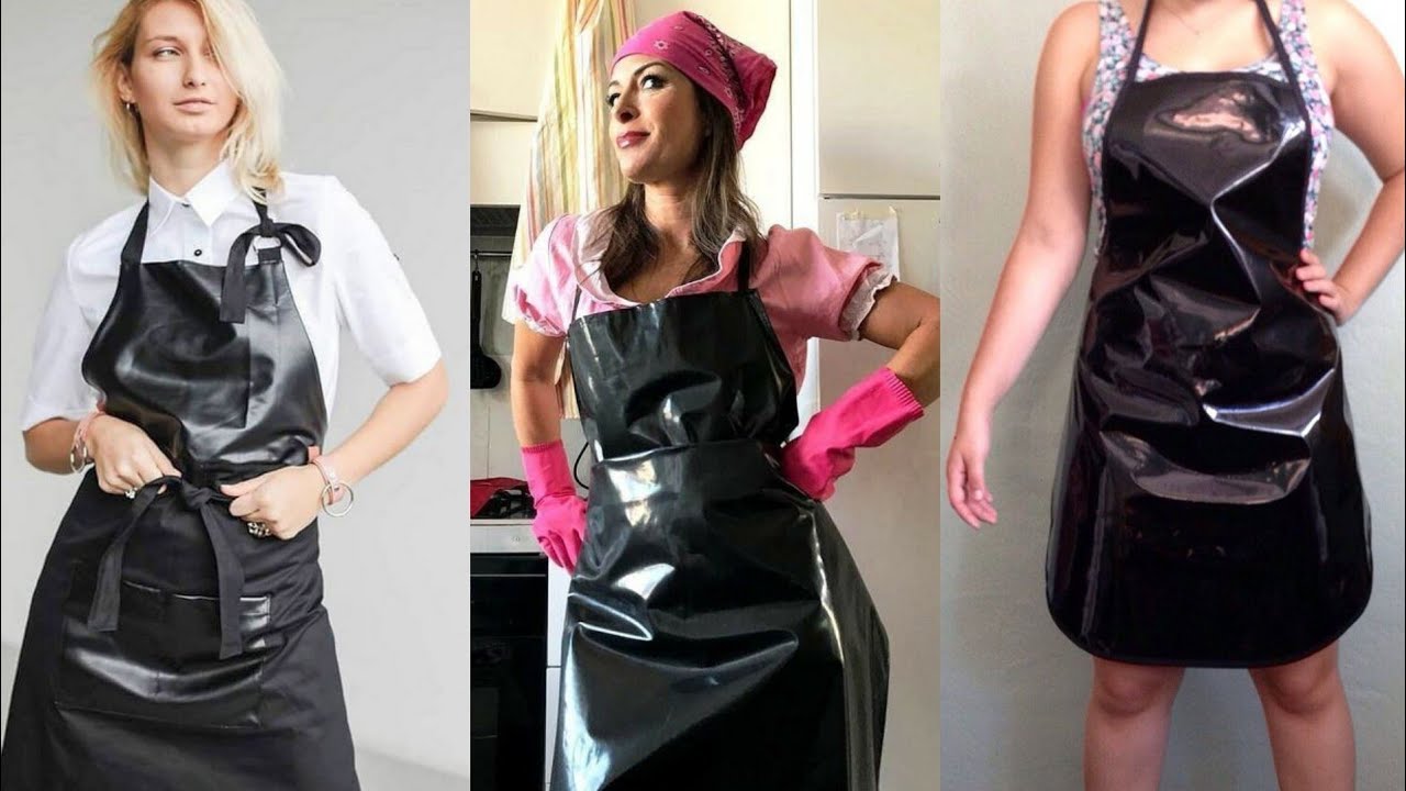 Incredible and asymmetric collection of leather latex berry Approns designs ideas