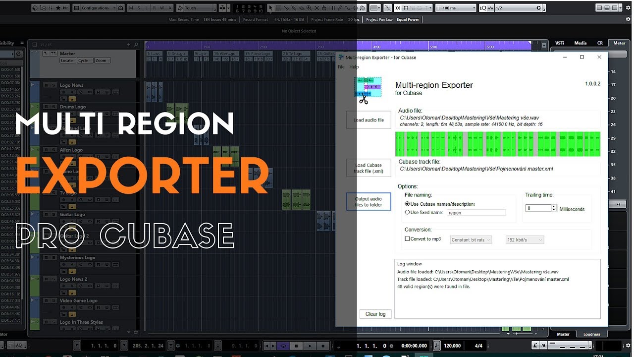 Multi Region Exporter pro Cubase