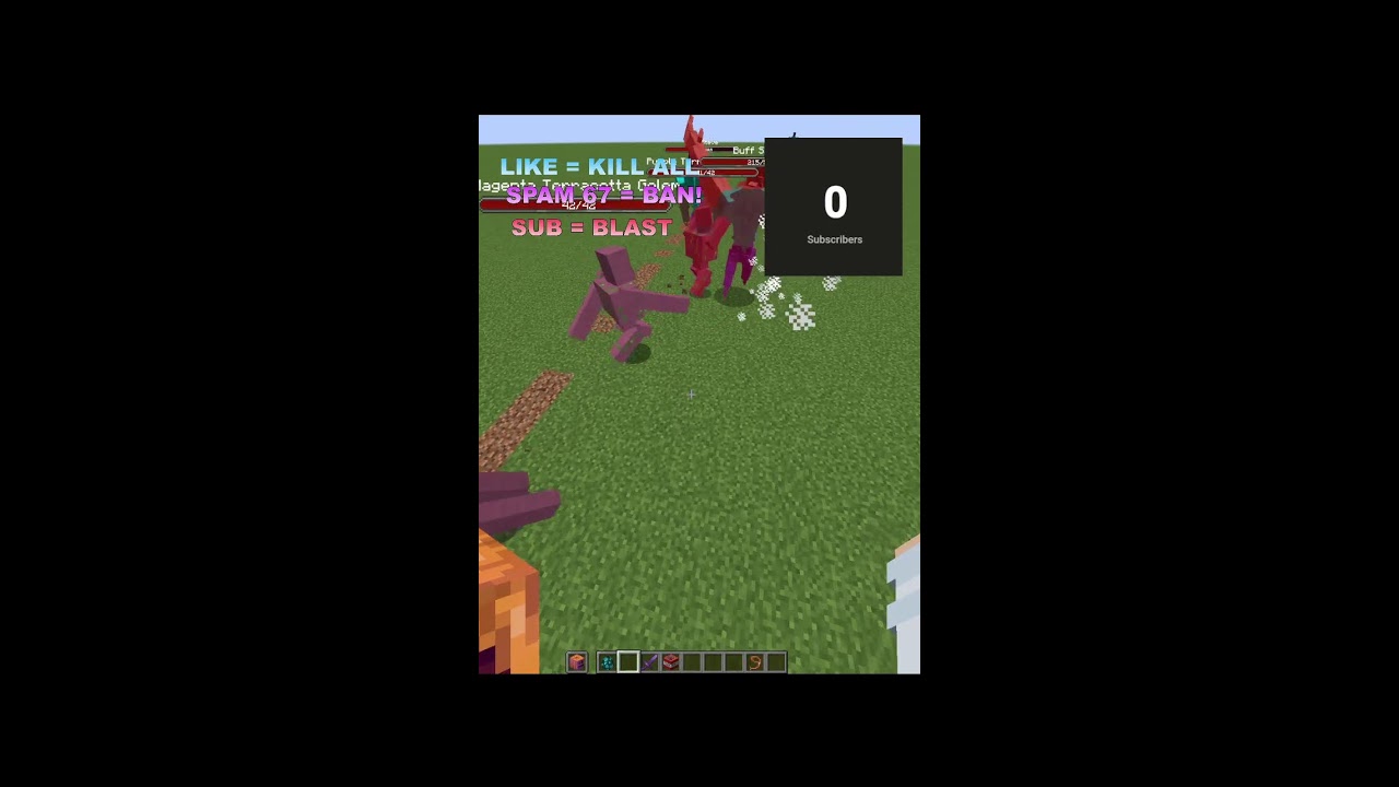 Minecraft TNT Blast in Village! #minecraft #shorts (Portrait)