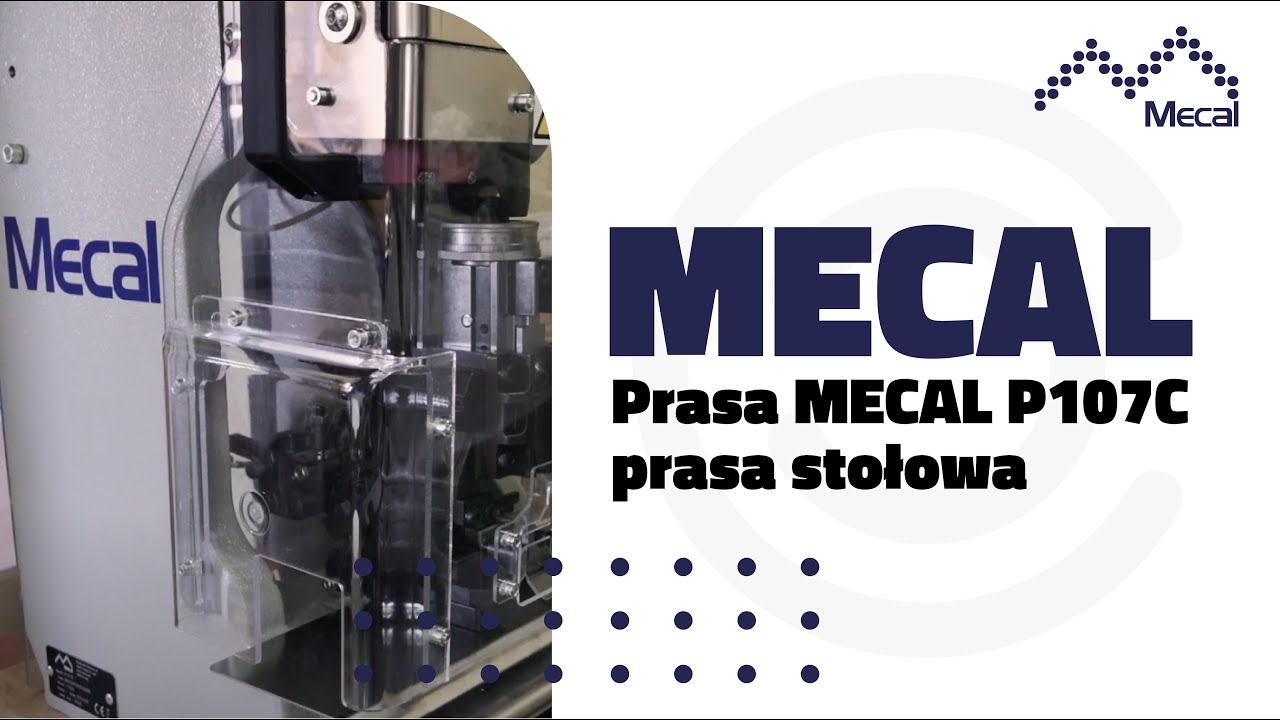 Prasa MECAL P107C prasa stołowa.Zagniatanie końcówek przewodów z siłą 2 ton.The P107C Crimping Press