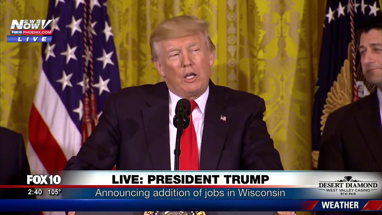 FNN: President Trump Speaks About Foxconn Factory in Wisconsin and New Jobs in America