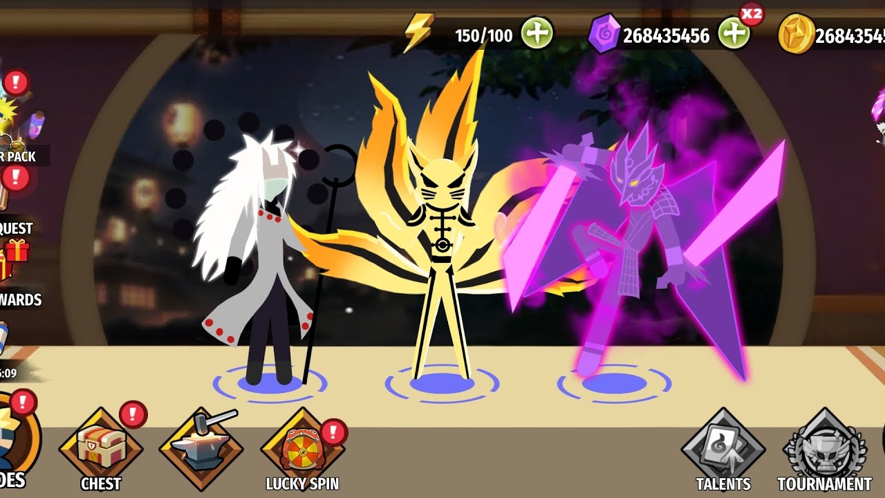 Stickman Ninja 3v3 hacking same follow 101%