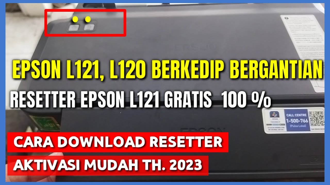 cara memperbaiki printer epson l121 lampu berkedip bergantian