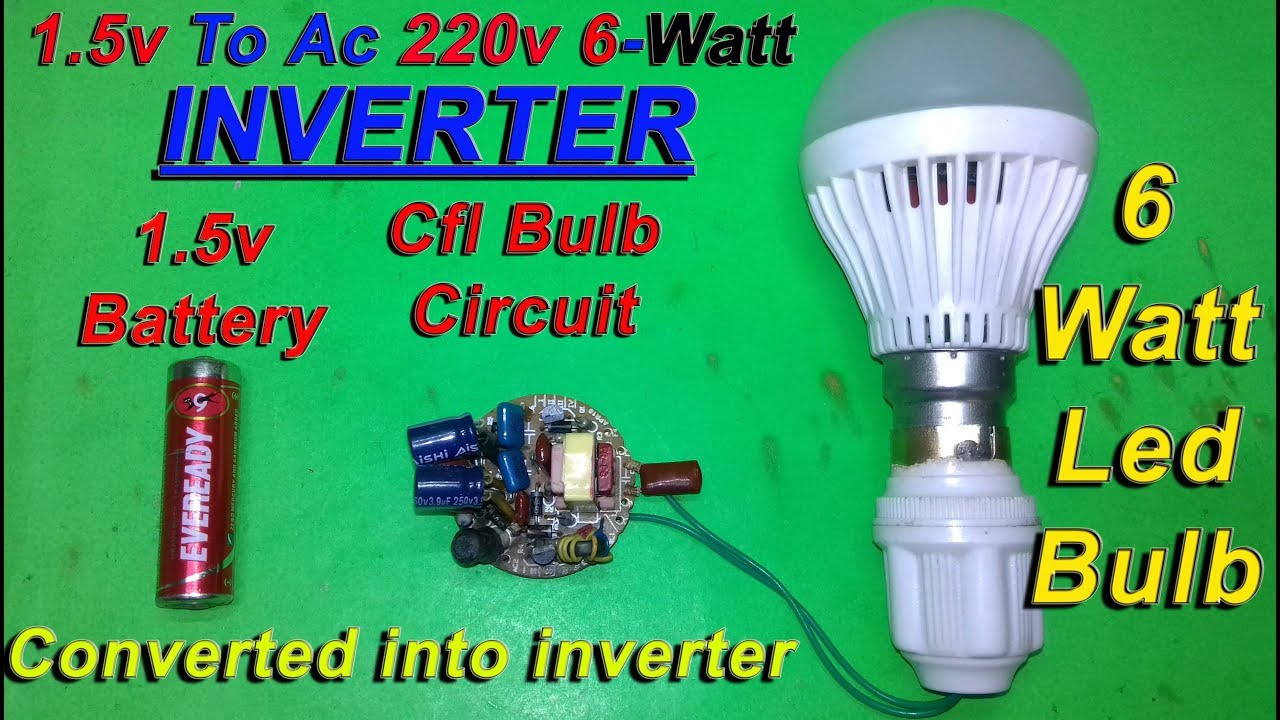 1.5v To Ac 220v Inverter from CFL Circuit | DIY  Cfl to Inverter Circuit | How to Make Inverter