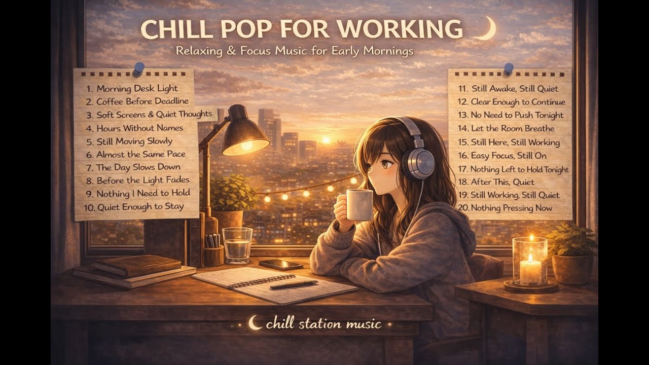 Chill Pop for Working ☕ Relaxing & Focus Music for Late Night Productivity