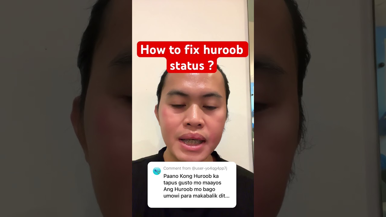 🔴🔴🔴How to fix or remove huroob status?