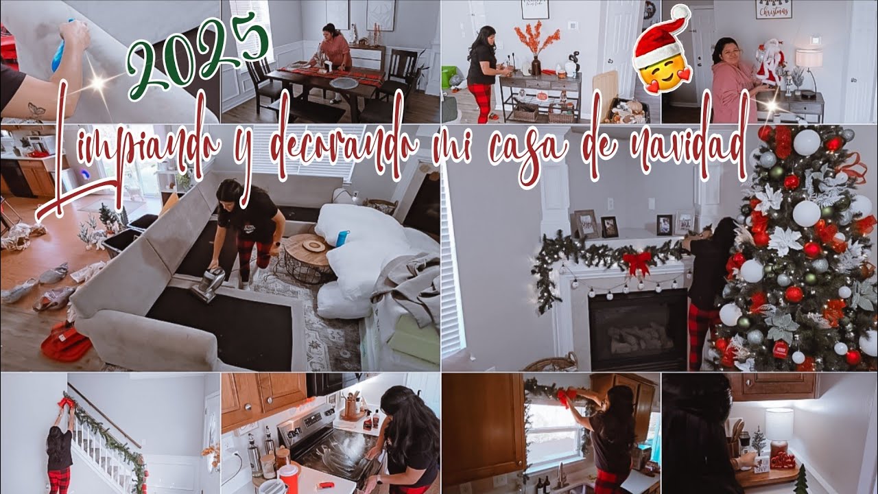 🤶NEW 2025🎅 Limpiando y decorando mi casa de NAVIDAD 🥰🎄🤶☃️❄️