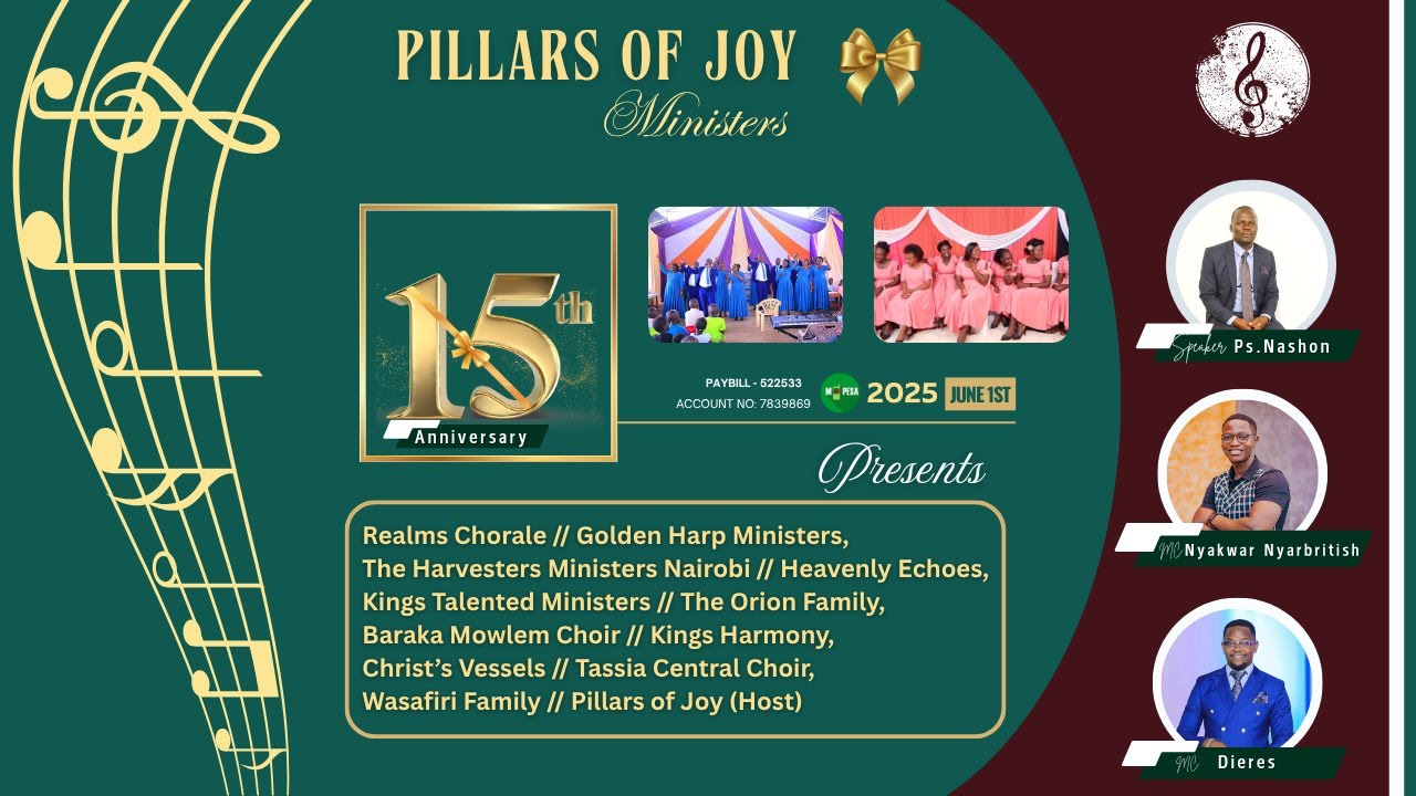 15th ANNIVERSARY | PILLARS OF JOY | PS. NASHON | MC DIERES