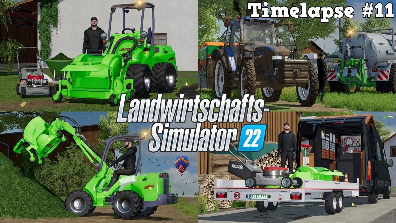 GARTENARBEIT - RASEN MÄHEN mit AVANT 750 Vorführer & @The CamPeR! 😂🌿🚜💨 | [LS22] - Timelapse #11