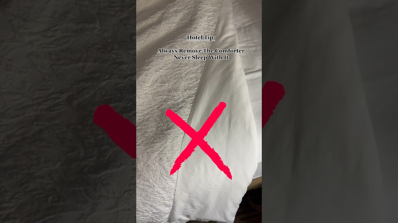 Why you should NEVER sleep with the comforter at a hotel #cleaningtips