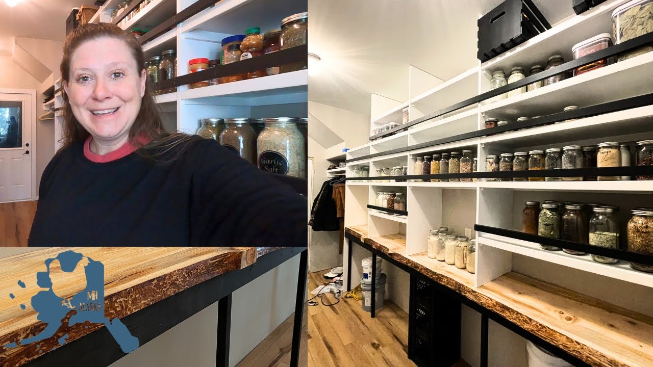 Alaska Homestead Build Canners Pantry | Building and Stocking a Pantry from Scratch