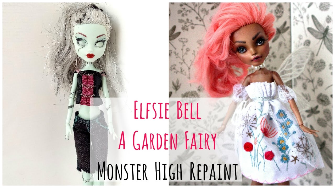 Elfsie Bell - A Garden Fairy / Monster High Repaint, Custom Monster High, OOAK doll / Episode 27