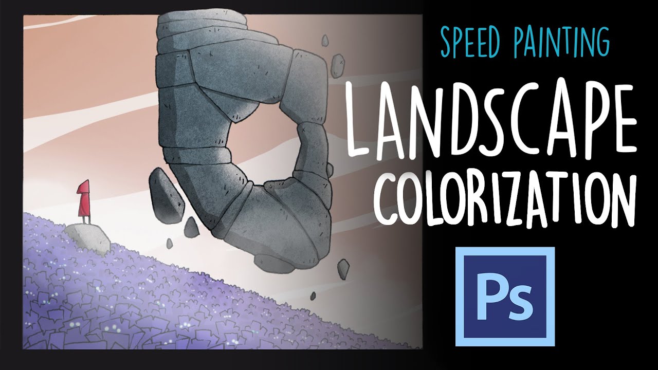LANDSCAPE COLORIZATION process - Bulky (Inktober2020)