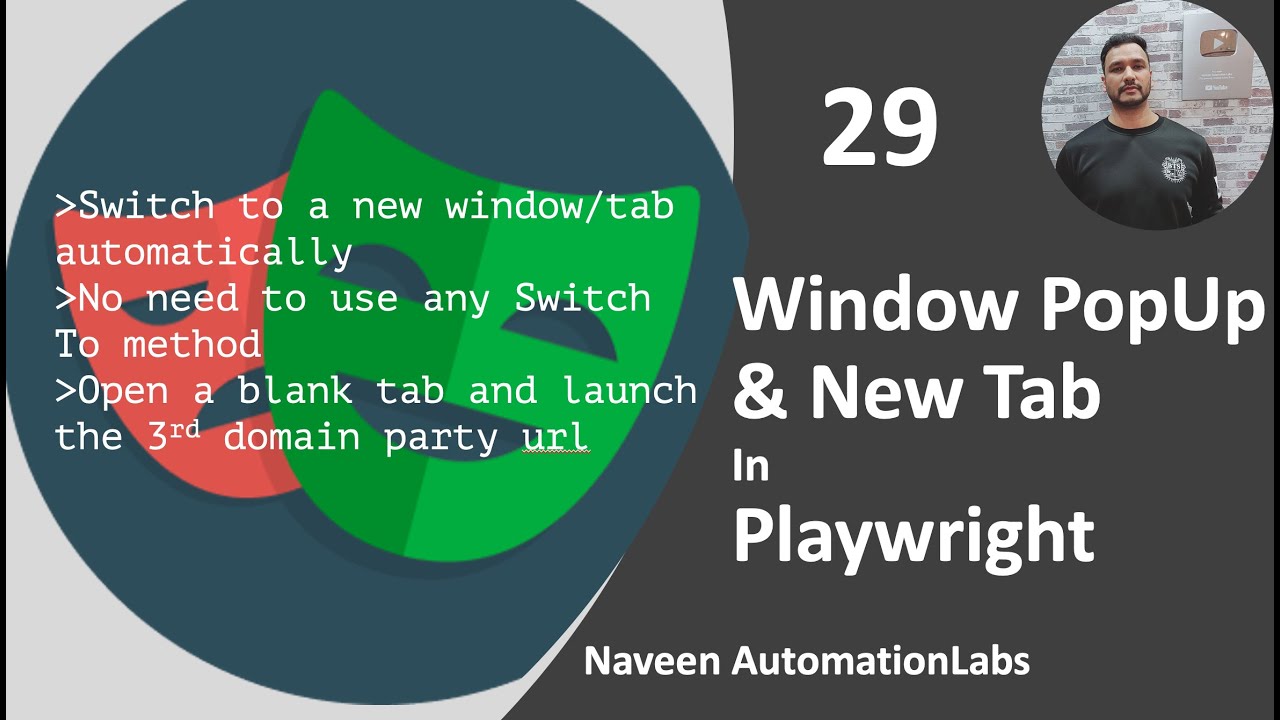 #29 - Handle Browser Window Pop Up and Tab in Playwright || Playwright with java