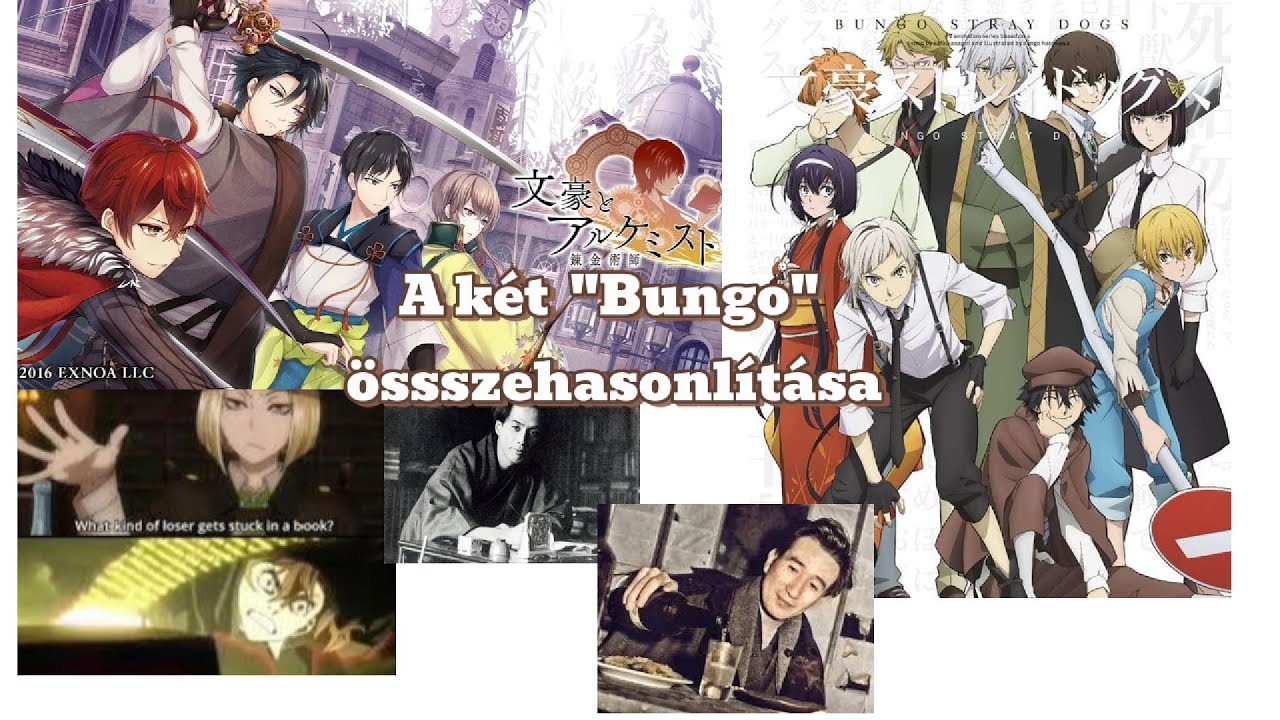 Bungo to Alchemist és Bungo stray dogs (vagyis az animék amik hasonlítanak de mégsem)