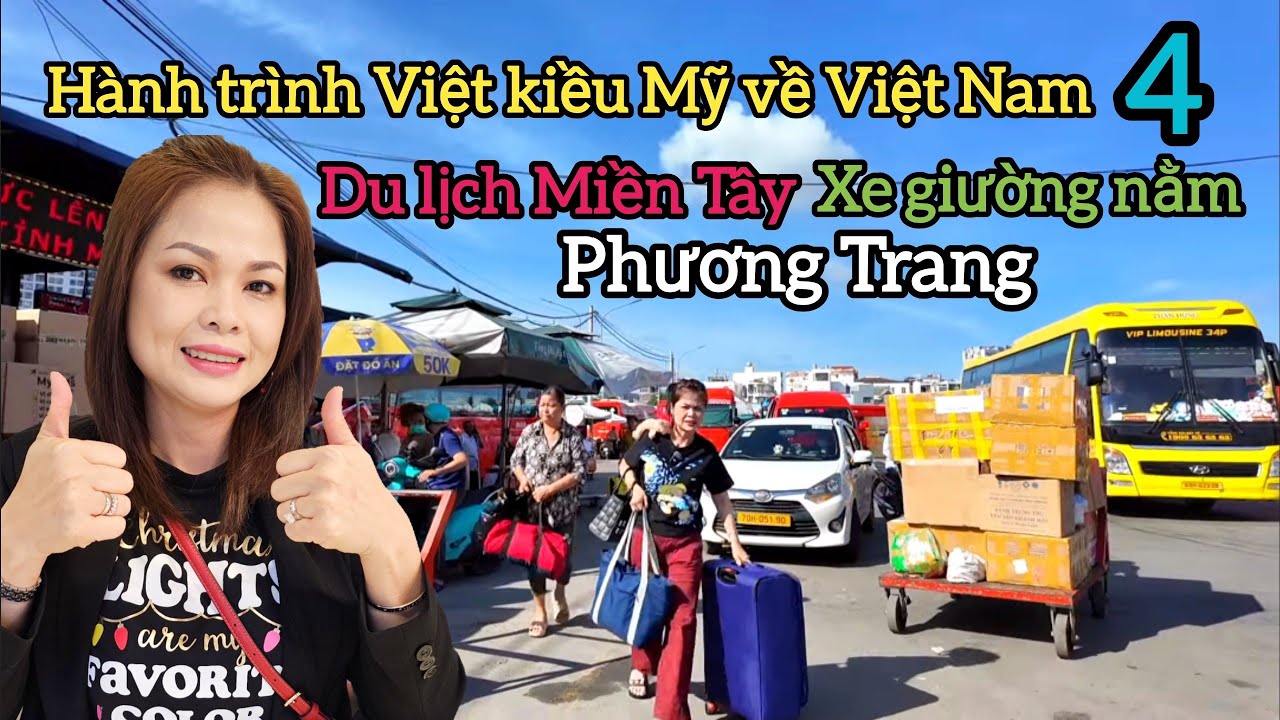 ❤️ Вьетнамцы, живущие за рубежом в США, путешествуют на Запад = спальный автобус Phuong Trang по ...