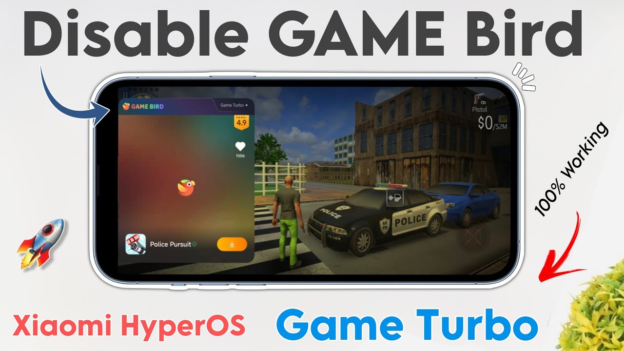 Disable Game Bird In Game Turbo | Disable Game Tibro Ads In Xiaomi, Redmi & Poco Phones ✨100 Working