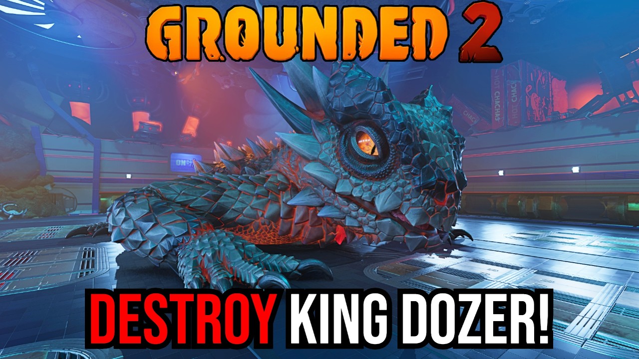 Полное руководство по прохождению игры Grounded 2 за Короля Дозера (босса-ящера).