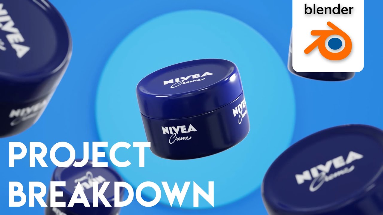 NIVEA Cosmetics 3D Product Animation PROJECT BREAKDOWN - Blender 3D 3.0 Eevee
