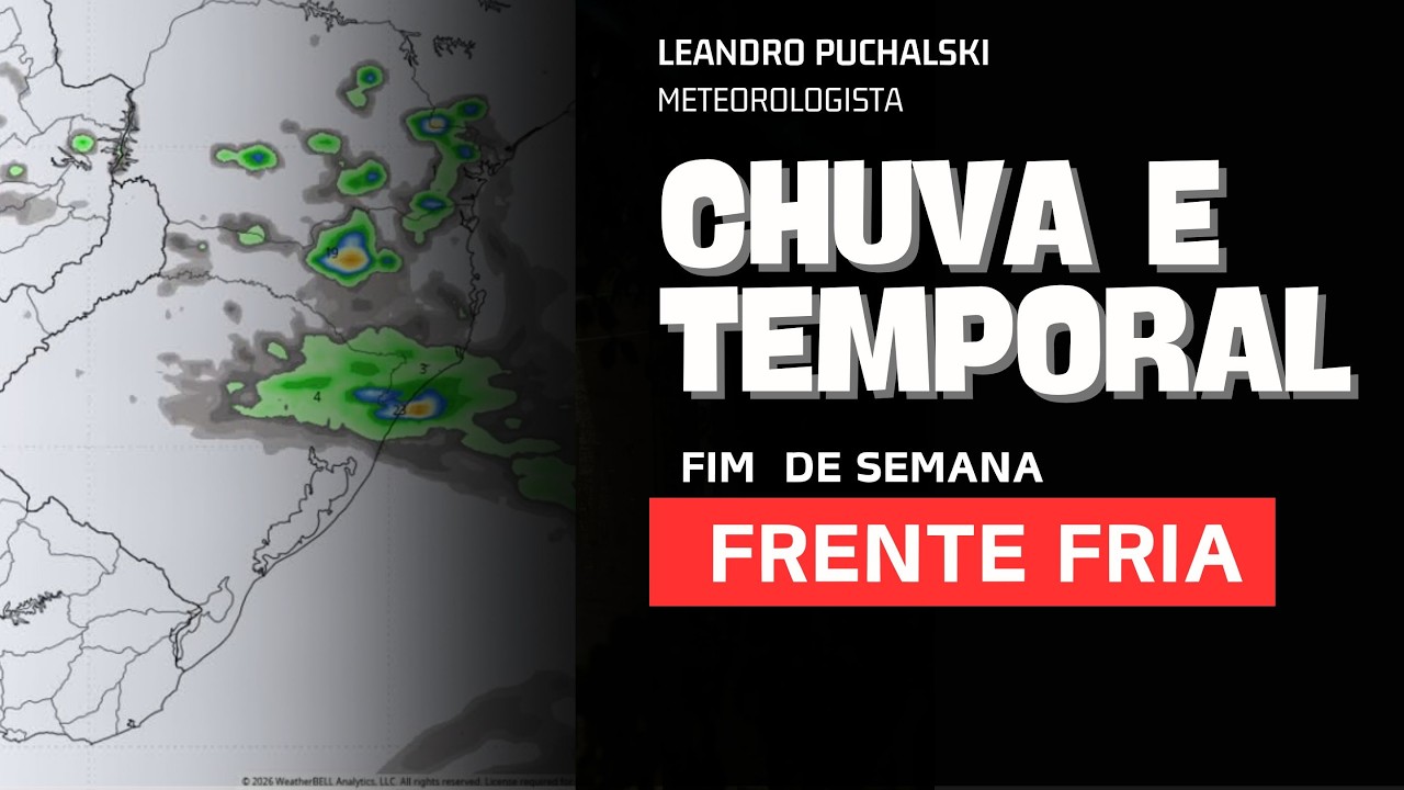 FRENTE FRIA NO FIM DE SEMANA! VEM MUDANÇA