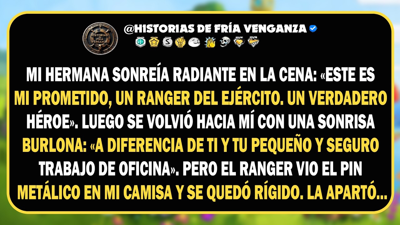 Mi hermana sonrió radiante en la cena: 