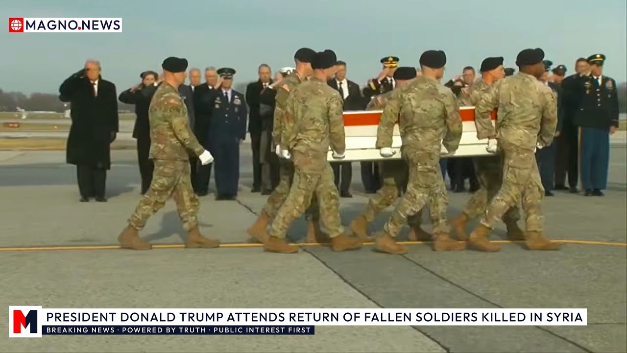🇺🇸 President Trump Attends Return of Fallen Soldiers Killed in Syria at Dover Air Base [LIVE]