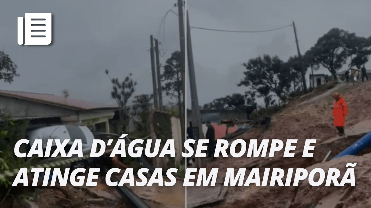 Caixa d’água se rompe, atinge casas e deixa um desaparecido em Mairiporã