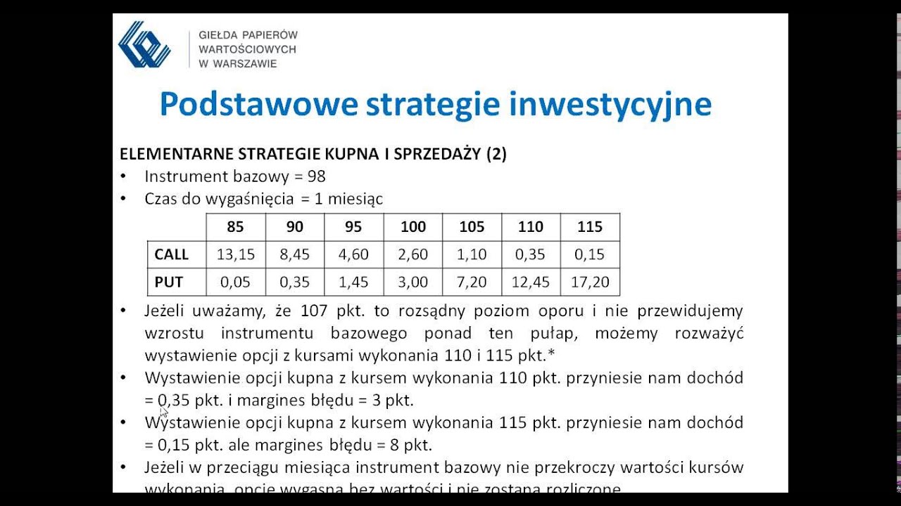 Webinar: Opanuj opcje - Część I, wstęp do opcji giełdowych